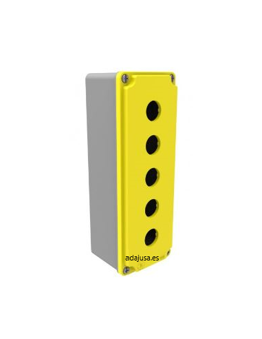 Caixa de botão 5 elementos diâmetro 22 alumínio IP67 BT4-4001-0007 - Série BE