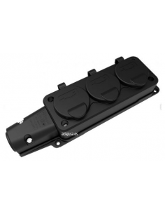 3-plug socket schuko IP54