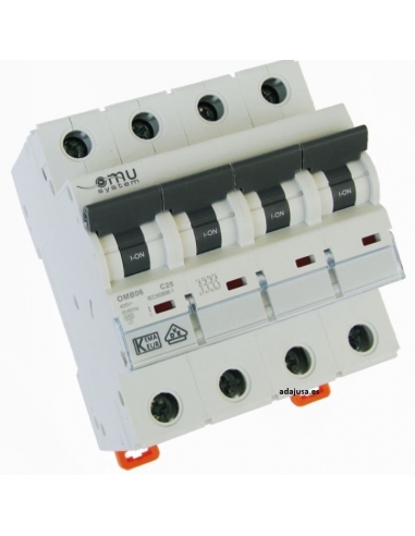 MCB circuit breaker 4 poles 20A OMU adajusa OMB06420C