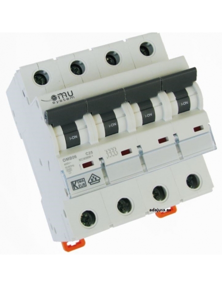 Magnetotérmico 4 polos 63A OMU adajusa OMB06463C