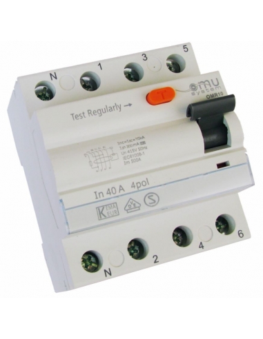 Diferencial 4 polos 25A 300mA 10kA Classe A - omu systems Adajusa