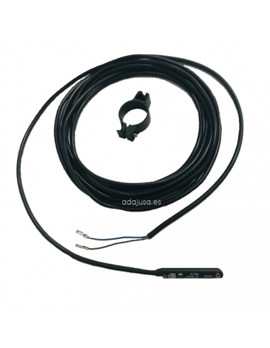 Sensor magnetico reed 2 hilos con cable y abrazadera portasensores diámetro 16  - Metal Work - ADAJUSA