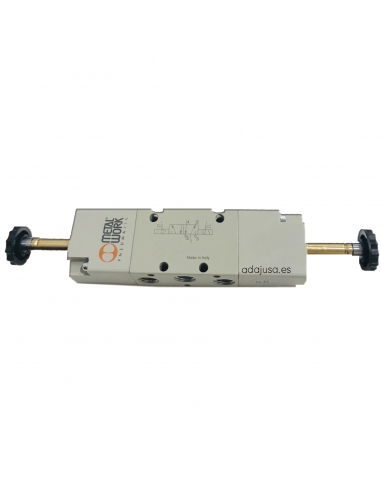 electroválvula 1/8 5 vías 3 posiciones centros presión - Metal Work - ADAJUSA