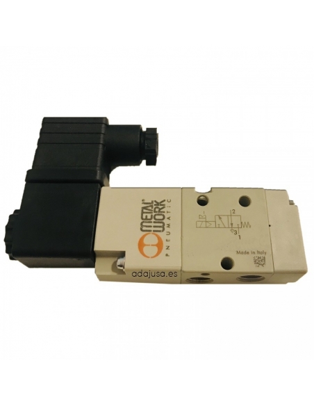 Solenoid valve 1/4 3-way monostable 24Vcc 2.5W - Metal Work - adajusa.es