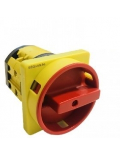3-pole cam switch 40a 67x67mm yellow-red plate - Giovenzana adajusa