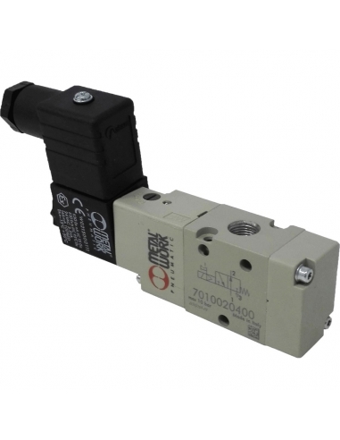1/8 válvula de solenoide aberto monoestável de 3 vias NA 24Vac - Metal Work - ADAJUSA