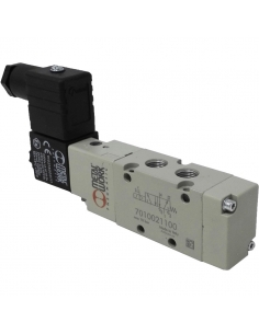 Electroválvula 1/8 5 vías monoestable 24Vcc 2W - Metal Work - ADAJUSA