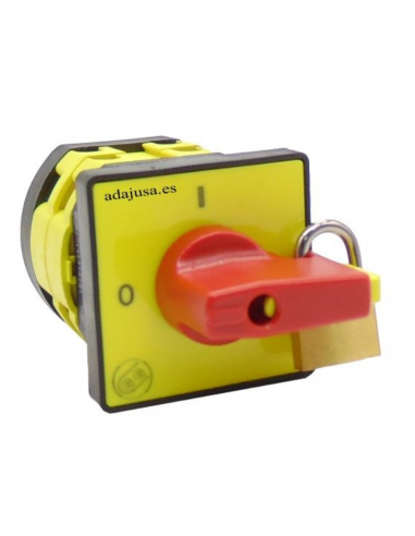 4-pole cam switch 32A full 48x48mm red lock - Giovenzana