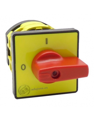 Interruptor de levas 40A Giovenzana para placa mando frontal 64x64mm maneta roja | ADAJUSA | precio