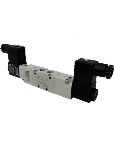 Solenoid valve 1/4 3 ways bistable assisted 24Vdc 2W - Metal Work