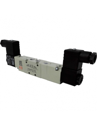 eletrovalve 1/4 5 vias 3 posições 230Vac 3,5VA centros de pressão - Metal Work - ADAJUSA