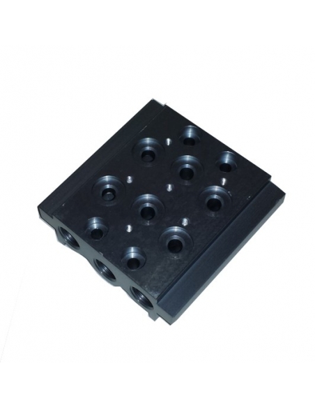 Base múltiple para válvulas de 1/4 - Metal Work - ADAJUSA