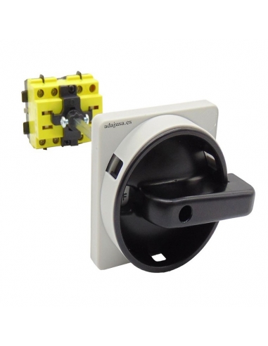 Switch disconnector 4 poles black 32A cabinet bottom axis 185mm - Giovenzana