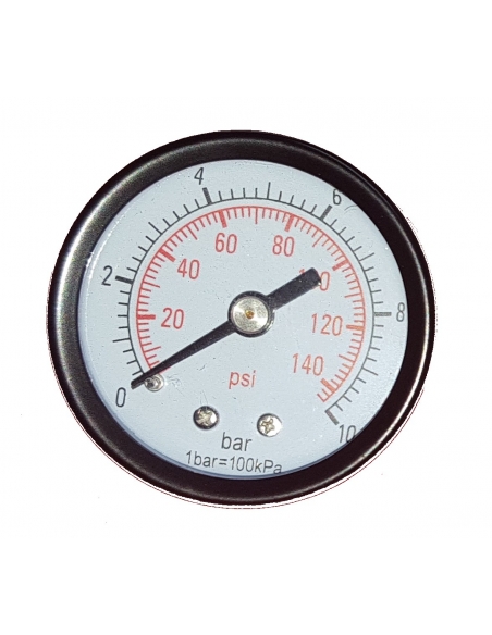 Manómetro Ø50 1/4 0-12 Kgr caja en metal - ADAJUSA