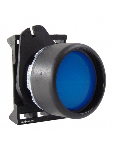 Cabeza pulsador luminoso azul con enclavamiento PPL4  - Giovenzana