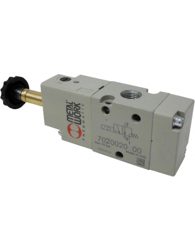 Solenoid valve 1/4 3-way monostable normally open - Metal Work - ADAJUSA