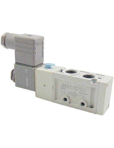 Electroválvula1/4 5viasbobina monostable 230Vca - Mindman S.220 - ADAJUSA