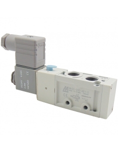 Solenoid valve 1/4 5-way monostable coil 24Vdc - Mindman S.220 - ADAJUSA