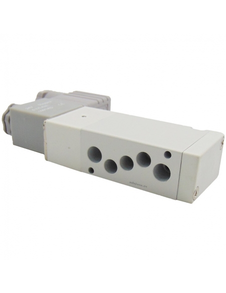 Solenoid valve 1/4 5/2 ways monostable 24 Vac on plate - Mindman - ADAJUSA