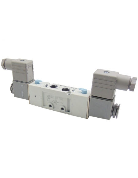 Solenoid valve 1/4 5 ways bistable 24Vac - Mindman S.220 - ADAJUSA