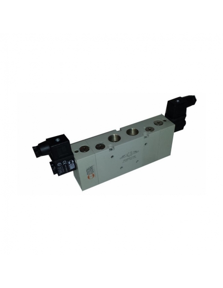 electroválvula 1/2 5 vías 3 posiciones centros presión 24Vac 5W - Metal Work - ADAJUSA