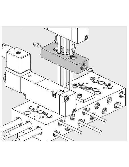 Kit regulación escapes simple 1/8 serie 70 Metal Work - ADAJUSA