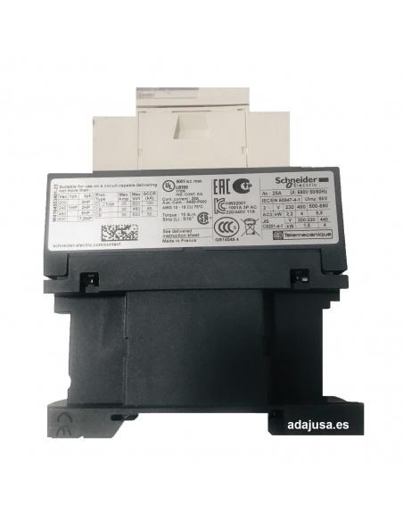 Contactor trifásico 12A bobina 400Vac - Schneider
