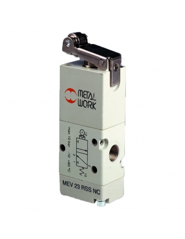 Limit Switch 1/8 3/2 Metal Work servo-piloted roller - ADAJUSA