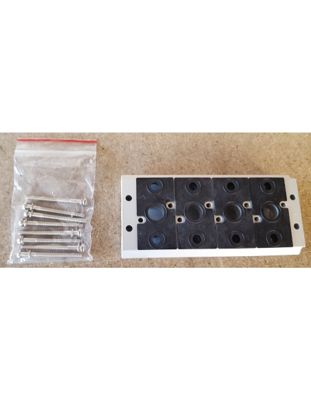 Base múltiple para válvulas de 3/8 5 vías Mindman serie 300 - ADAJUSA