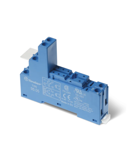 Miniature Relay Base 2 contacts, 8 pins 95.05 Series 95 FINDER | ADAJUSA | price