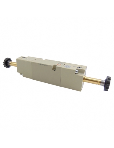 Pneumatic solenoid valve 5/3 closed centers series 70 on base - Metal Work - ADAJUSA