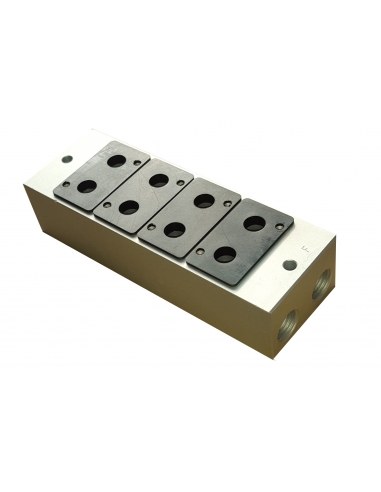 Base múltipla para válvulas de 1/8 3 vias Mindman série 180 - ADAJUSA