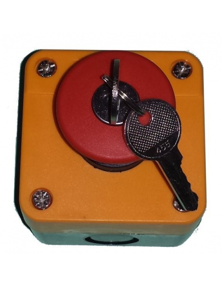 Stop push-button box 40 with XB2 XAL-J184 key - ADAJUSA