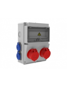 Caja distribución con enchufes BH2-2234-4020 10 módulos Bemis adajusa