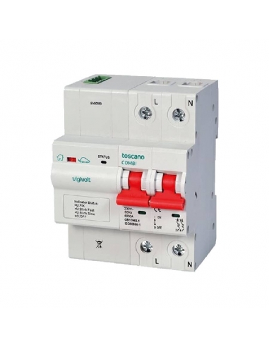 Protetor de surto permanente e subvoltage IGA 2x50A rearmamento automático Vigivolt toscano Adajusa