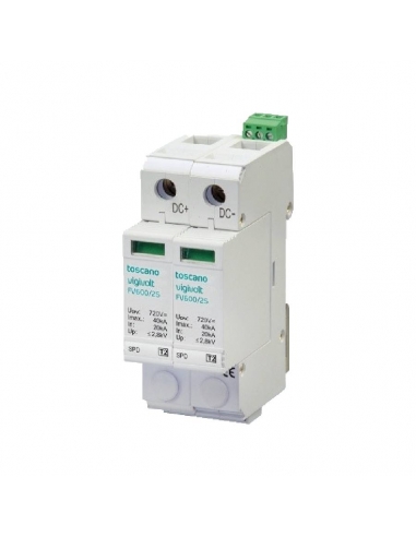 Photovoltaic system surge protector T1+T2 FV2-600/2S Toscano / Adajusa