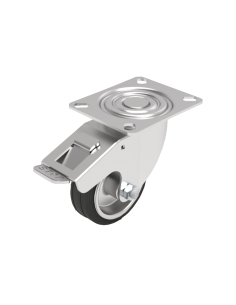 Swivel castor diameter 80 with flanged brake - ADAJUSA