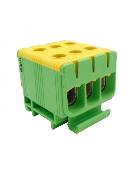 Borne derivación 1 polo 6x2.5-50mm2 verde | ADAJUSA