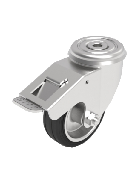 Swivel castor diameter 100 with brake - ADAJUSA