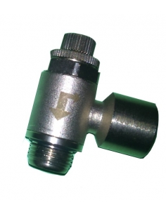 Adjustable unidirectional 3/8 flow regulator