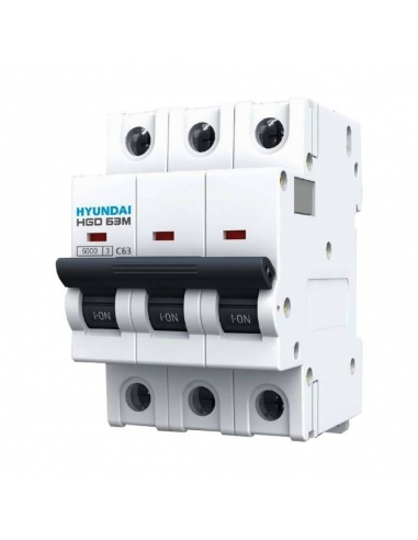 Disjuntor 3 pólos 63A (3x63A) - Hyundai Electric