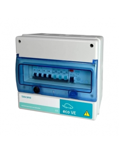 Painel de controle e proteção ECO-VE-COMBI monofásico 16A Toscano ADAJUSA
