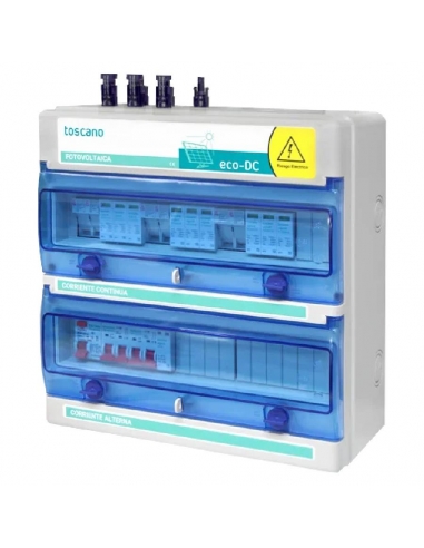 Cuadro de protección para instalaciones fotovoltaicas 1strings/1MPPT ECO-DC-INV-AC TOSCANO | ADAJUSA