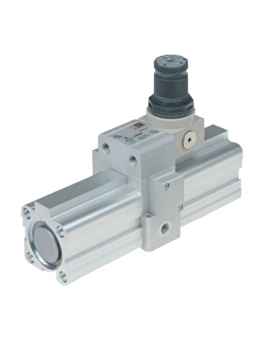 Diâmetro do multiplicador de pressão pneumática 40 com regulador - Metal Work - ADAJUSA