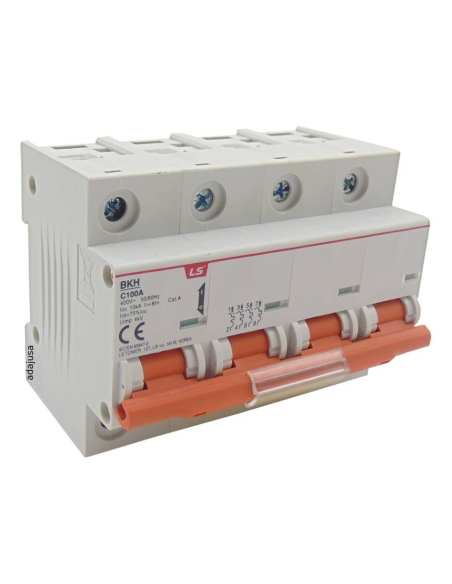 MCB circuit breaker 4 poles 100A 10kA (4x100A) -  LS