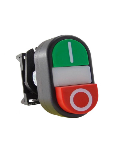 Cabeza pulsador doble verde rojo saliente luminoso PPDL - Giovenzana