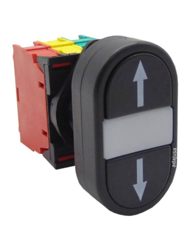 Double up-down button full luminous contacts open and closed - Giovenzana