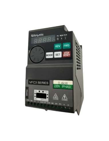 Convertidor de frecuencia monofásico 0,4kW VFC3 | Adajusa