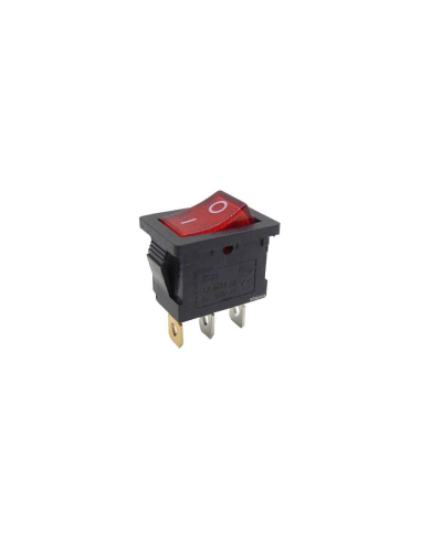 Interruptor rojo luminoso 16A-250V 19.2x13mm Serie Tes | Adajusa