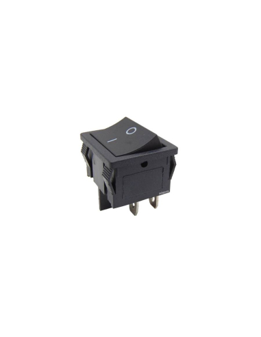 Interruptor negro 16A-250V  2 circuitos 22.2x20mm Serie Tes | Adajusa